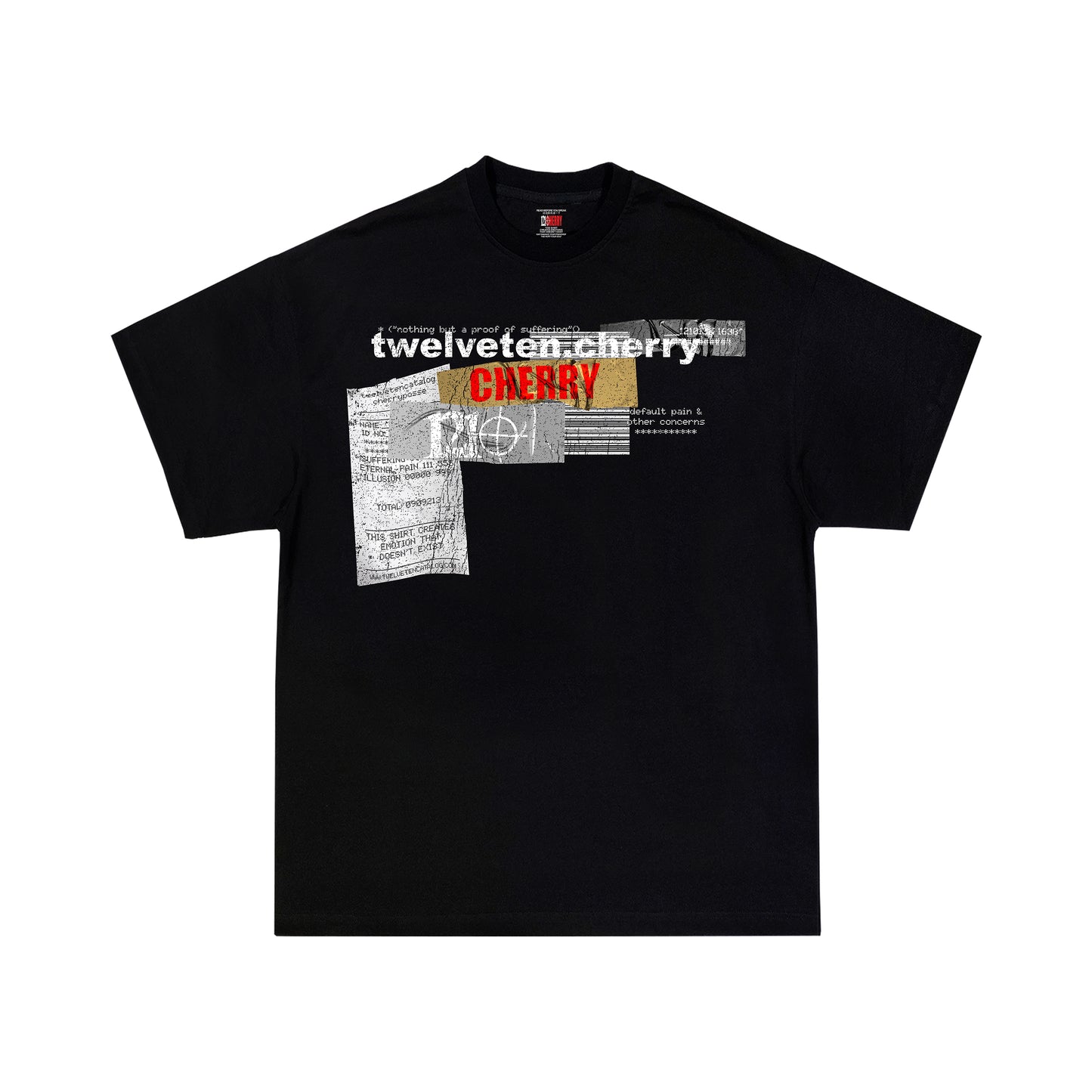 CHERRY1210 "PROOF TEE" BLACK