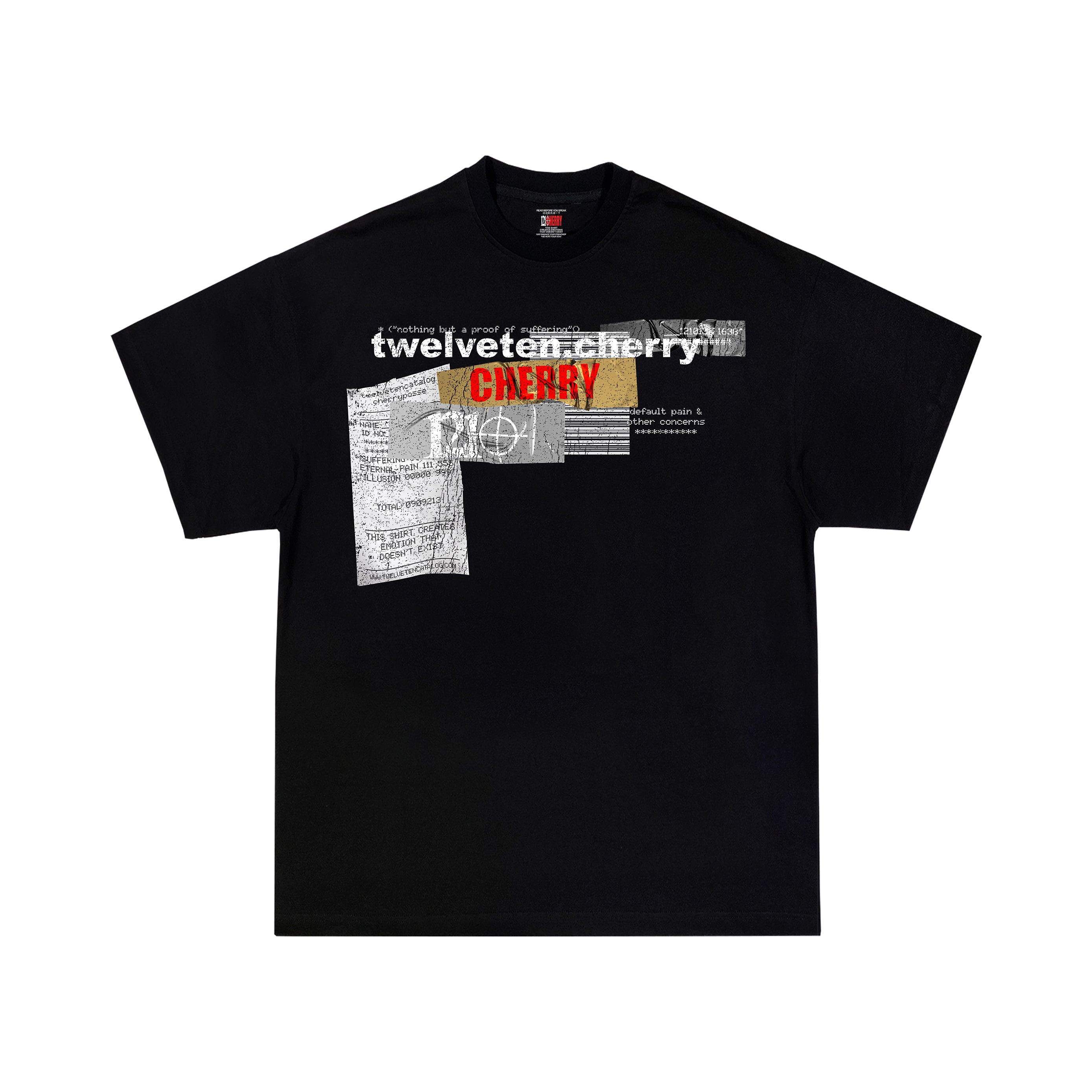 CHERRY1210 "PROOF TEE" BLACK