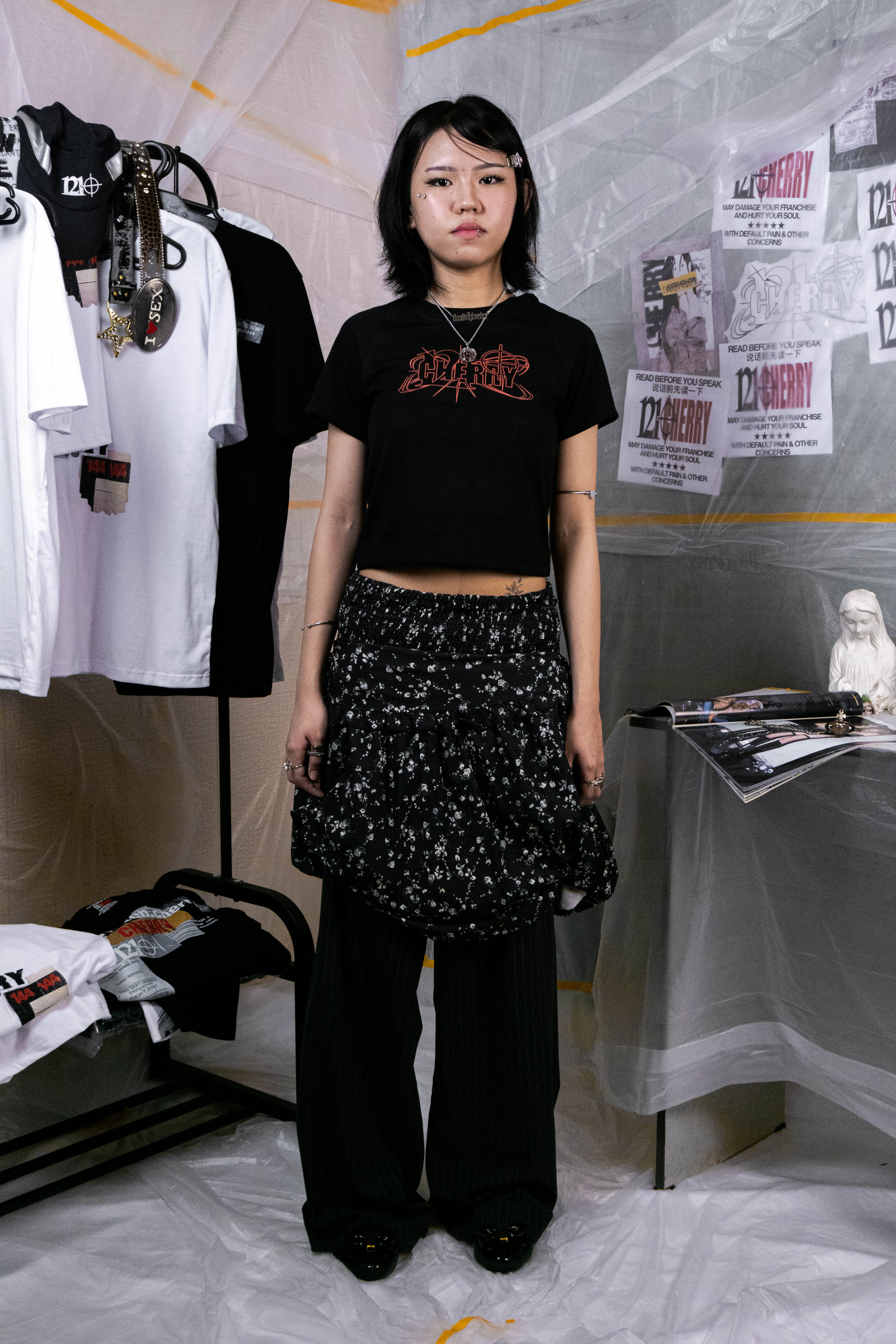 CHERRY1210 "LOGO BABYTEE" BLACK