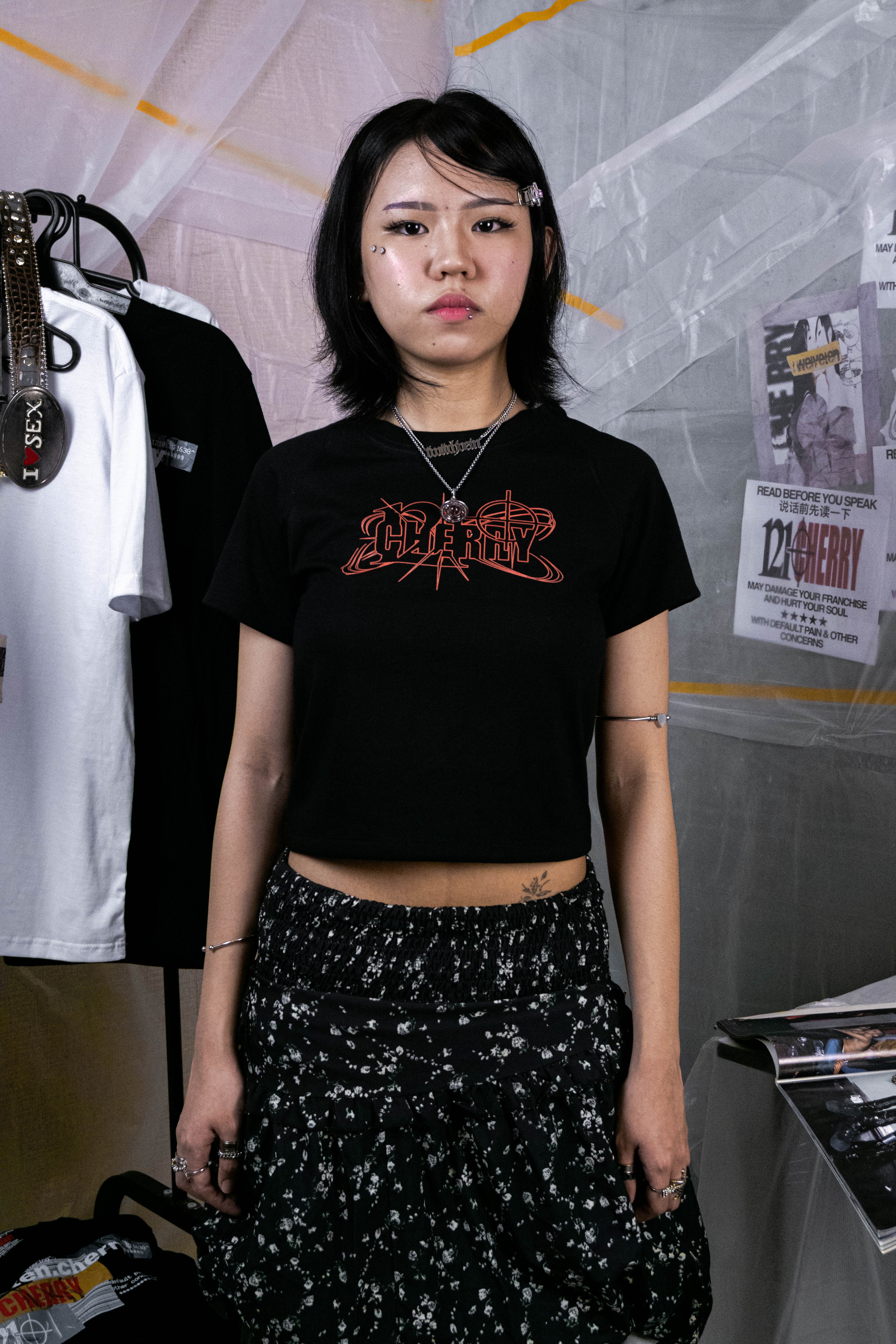 CHERRY1210 "LOGO BABYTEE" BLACK