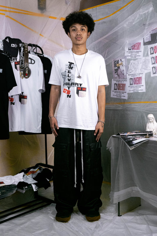 CHERRY1210 "DEFAULT PAIN TEE" WHITE
